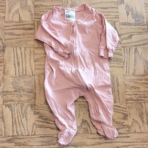 H&M Pink Satin Footies One Piece